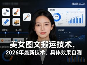 美女图文搬运技术，2026年最新技术，具体效果自测-网赚36计