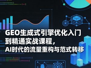 GEO生成式引擎优化入门到精通实战课程,AI时代的流量重构与范式转移-网赚36计