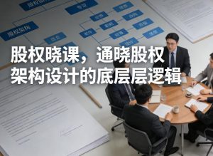 股权晓课，通晓股权架构设计的底层逻辑-网赚36计