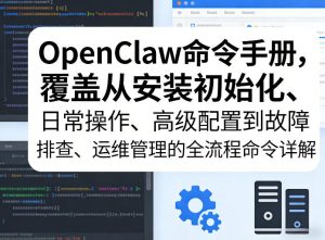 OpenClaw命令手册,覆盖从安装初始化、日常操作、高级配置到故障排查、运维管理的全流程命令详解-网赚36计