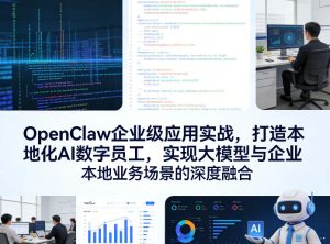 OpenClaw企业级应用实战,打造本地化AI数字员工,实现大模型与企业本地业务场景的深度融合-网赚36计