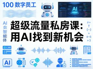 你的AI数字员工100个智能体，超级流量私房课，用AI找到新机会-网赚36计