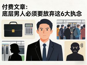 付费文章：底层男人必须要放弃这6大执念-网赚36计