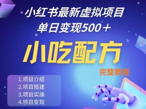 小红书最新小吃配方项目分享，独家秘诀，线上单日5张＋手把手的一个教学实操-网赚36计