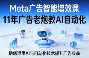 Meta广告智能增效课,11年广告老炮教AI自动化,助您运用AI与自动化技术提升广告收益-网赚36计