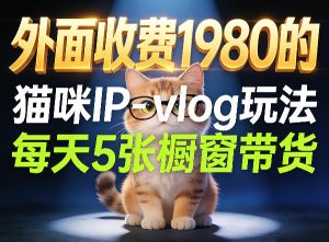 宠物赛道猫咪IP-vlog玩法，26条视频涨粉29W，每天5张橱窗带货拆解-网赚36计