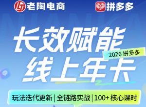 拼多多线上SVIP线上年卡,从认知到基础、从推广到活动、从活动到玩法,全链路实战(26年4月6日更新)-网赚36计