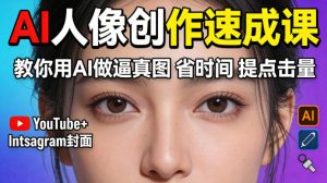 YouTube+Instagram封面没人点?AI人像创作速成课,教你用AI做逼真图,省时间还能提点击量!-网赚36计