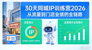 30天同城IP训练营2026年,从流量到门店业绩的全链路-网赚36计
