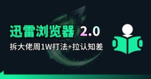 迅雷浏览器项目2.0_拆个大佬周1W的打法-网赚36计