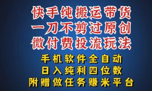 最新黑科技快手搬运带货方法,手机就能操作,轻松带你日入四位数【揭秘】-网赚36计