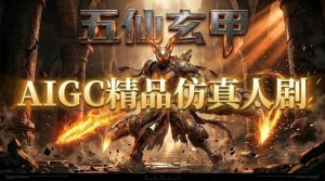 AIGC精品仿真人短剧教学,以五仙玄甲风为例展示保姆级实操教学-网赚36计
