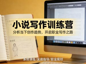 小说加写作训练营,带你分析如何在当下脱颖而出,开启你的职业创作之路-网赚36计