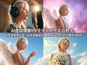 AI虚拟偶像MV全流程制作实战教学,从导演视角出发,系统讲解虚拟偶像MV从0到1的完整创作流程-网赚36计