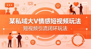某私域大V情感短视频玩法,短视频引流闭环玩法-网赚36计