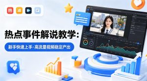 某大V的热点事件解说教学,新手也能快速上手,稳定产出高流量解说视频-网赚36计