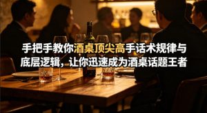 付费文章:手把手教你酒桌顶尖高手话术规律与底层逻辑,让你迅速成为酒桌话题王者(二十年全网独家经验分享)-网赚36计