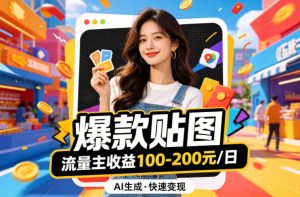 借助AI生成爆款贴图做公众流量主，当日收益100-200-网赚36计