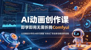 AI动画创作课，即学即用无需折腾Comfyui，让动画设计师在AI时代掌握“未来式”的全新的动画创作流程-网赚36计