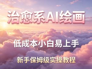 治愈系AI绘画提示词项目，低成本小白易上手，每天10分钟，新手保姆级实操教程-网赚36计