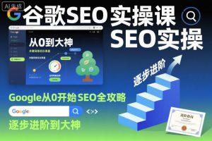谷歌SEO实操课，Google从0开始SEO全攻略，逐步进阶到大神（更新26年）-网赚36计