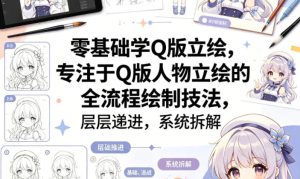 零基础学Q版立绘,专注于Q版人物立绘的全流程绘制技法,层层递进,系统拆解-网赚36计