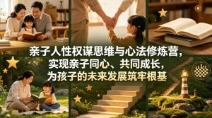 亲子人性权谋思维与心法修炼营,实现亲子同心、共同成长,为孩子的未来发展筑牢根基【音频】-网赚36计