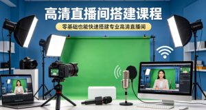 高清直播间搭建课程,零基础也能快速搭建专业高清直播间-网赚36计