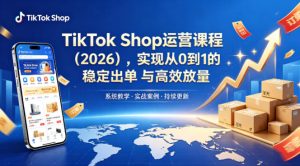 TikTok Shop运营课程(2026),实现从0到1的稳定出单与高效放量-网赚36计