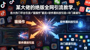 某大佬的绝版全网引流教学，各大热门平台引流+”骚操作”截流+软件黑科技引流+冷门渠道引流等-网赚36计