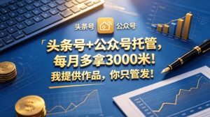 头条号+公众号托管,每月多拿3000米!我提供作品,你只管发!【揭秘】-网赚36计