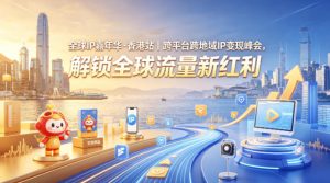 全球IP嘉年华·香港站|跨平台跨地域IP变现峰会,解锁全球流量新红利-网赚36计