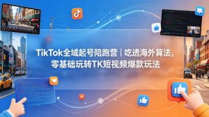 TikTok全域起号陪跑营|吃透海外算法,零基础玩转TK短视频爆款玩法-网赚36计