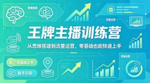 抖音王牌主播训练营,从思维搭建到流量运营,零基础也能快速上手-网赚36计