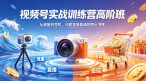 视频号实战训练营高阶班,从流量到变现,构建直播驱动的商业闭环(26年4月)-网赚36计