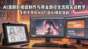 AI漫剧影视级制作与商业路径全流程实战教学,手带你从0打造AI爆款漫剧-网赚36计