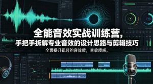 全能音效实战训练营,手把手拆解专业音效的设计思路与剪辑技巧,全面提升视频的音效质感-网赚36计