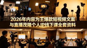 2026年内容为王爆款短视频文案与直播茂隆个人IP线下课全套资料(价值4980)-网赚36计