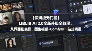 【保姆级无门槛】LIBLIB AI 2.0全新升级全教程:从界面到实操,图生视频+ComfyUI一站式精通-网赚36计