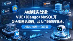 AI编程实战课:VUE+Django+MySQL开发大型网站项目,从入门到项目落地,AI助力编程小白逆袭-网赚36计