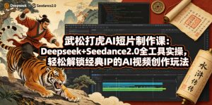 武松打虎AI短片制作课:Deepseek+Seedance2.0全工具实操,轻松解锁经典IP的AI视频创作玩法-网赚36计