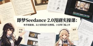 即梦Seedance 2.0漫剧实操课:有手就能做,从小说到成片全教程,小白零门槛上手-网赚36计