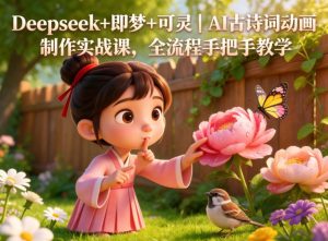 Deepseek+即梦+可灵|AI古诗词动画制作实战课,全流程手把手教学-网赚36计