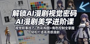 解锁AI漫剧视觉密码,AI漫剧美学进阶课,视觉叙事技巧+色彩构图+角色控制全掌握,轻松打造高质感漫剧-网赚36计