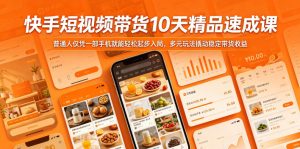快手短视频带货10天精品速成课,普通人仅凭一部手机就能轻松起步入局,多元玩法撬动稳定带货收益-网赚36计