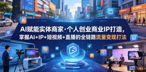 AI赋能实体商家·个人创业商业IP打造，掌握AI+IP+短视频+直播的全链路流量变现打法-网赚36计