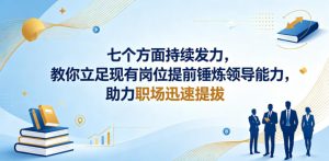 付费文章:七个方面持续发力,教你立足现有岗位提前锤炼领导能力,助力职场迅速提拔-网赚36计
