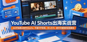 YouTube AI Shorts出海实战营，从0开始教AI制作Shorts，开通YPP变现，月入万刀，新手可复制的实操路径-网赚36计