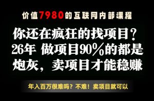 26年请不要疯狂的找项目了,卖项目远比你想象的暴利,你也可以月入10W+【揭秘】-网赚36计