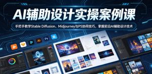 AI辅助设计实操案例课，手把手教学Stable Diffusion、Midjourney与PS协同技巧，掌握前沿AI辅助设计技术-网赚36计